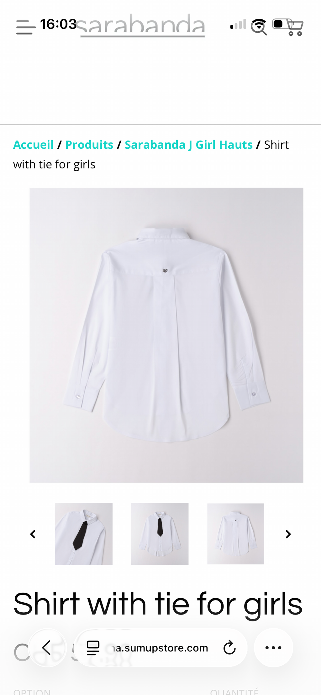 Shirt with Tie Fir Girl