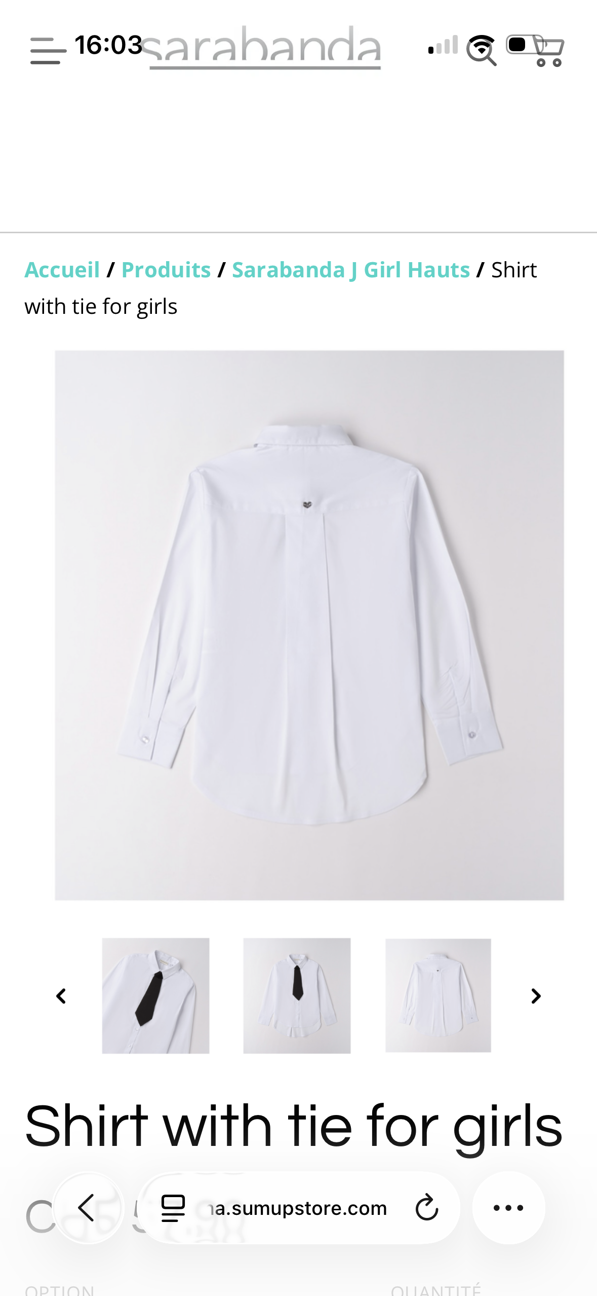Shirt with Tie Fir Girl